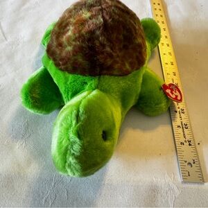 TY SPEEDY Beanie Original Buddies1999 Large Plush Turtle Multicolor Star Tag
